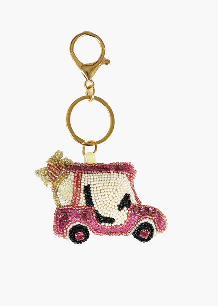 Golf Caddy Ride Hand-Beaded Boho Bag Charm
