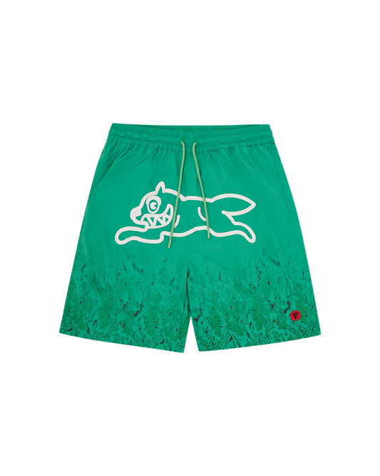 Gradient Snakeskin Running Dog Swim Shorts