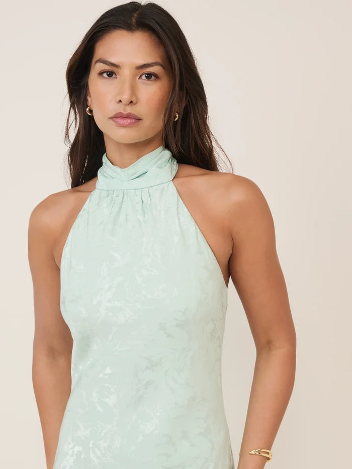 Green Floral Jacquard Fifi Maxi Dress