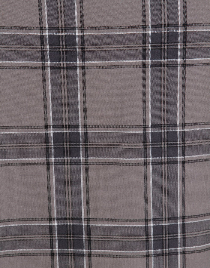 Grey Check Full Sleeves Shirt