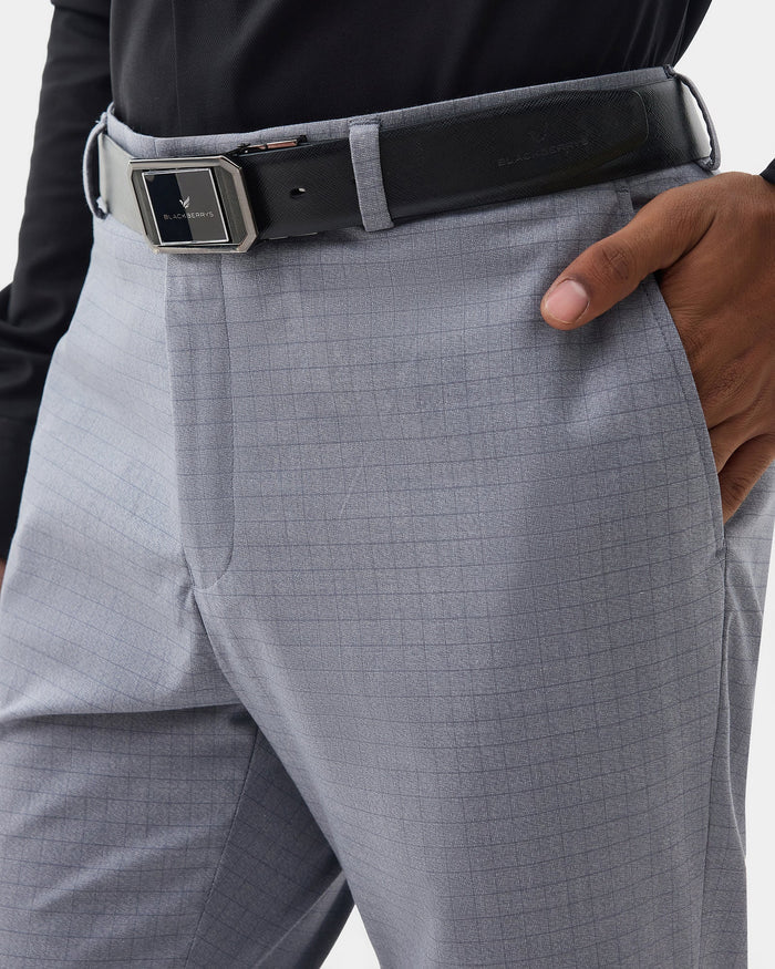 Grey Check Trouser - Cole