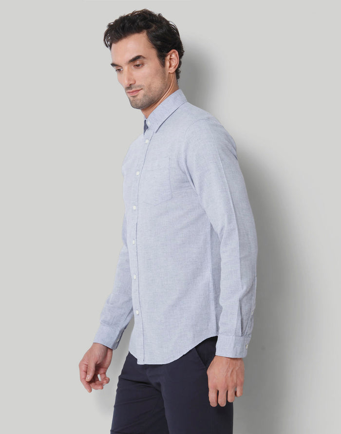 Grey Floral Print Full Sleeves Shirt