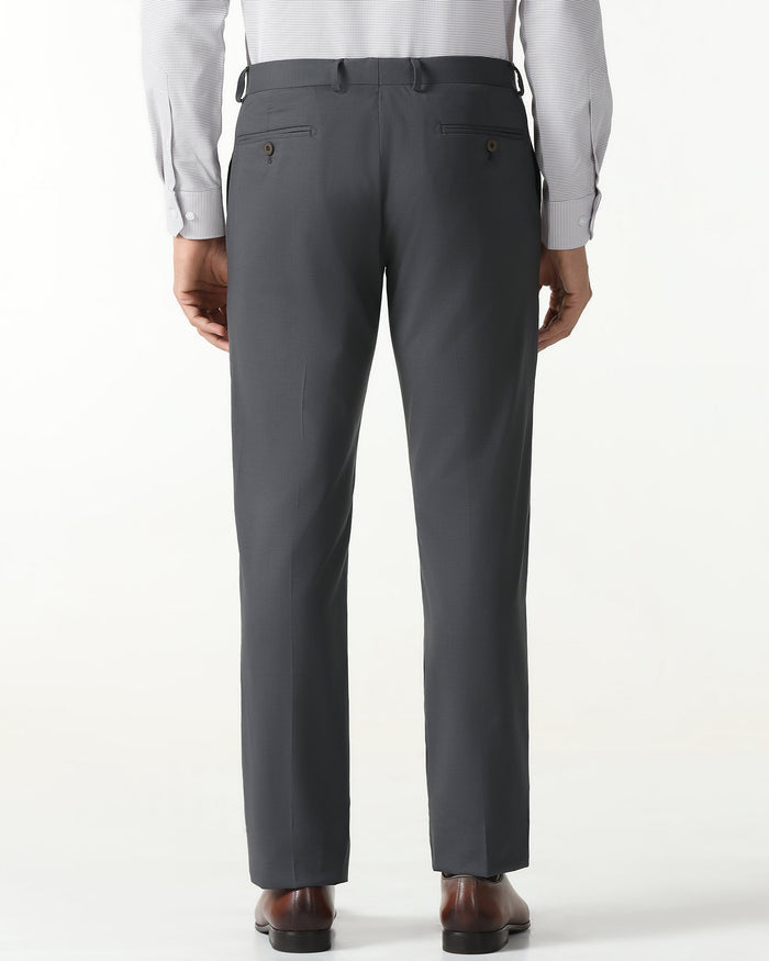 Grey Luxe Solid Trouser - Meter