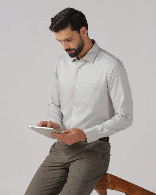 Grey Luxe Textured Shirt - Honor