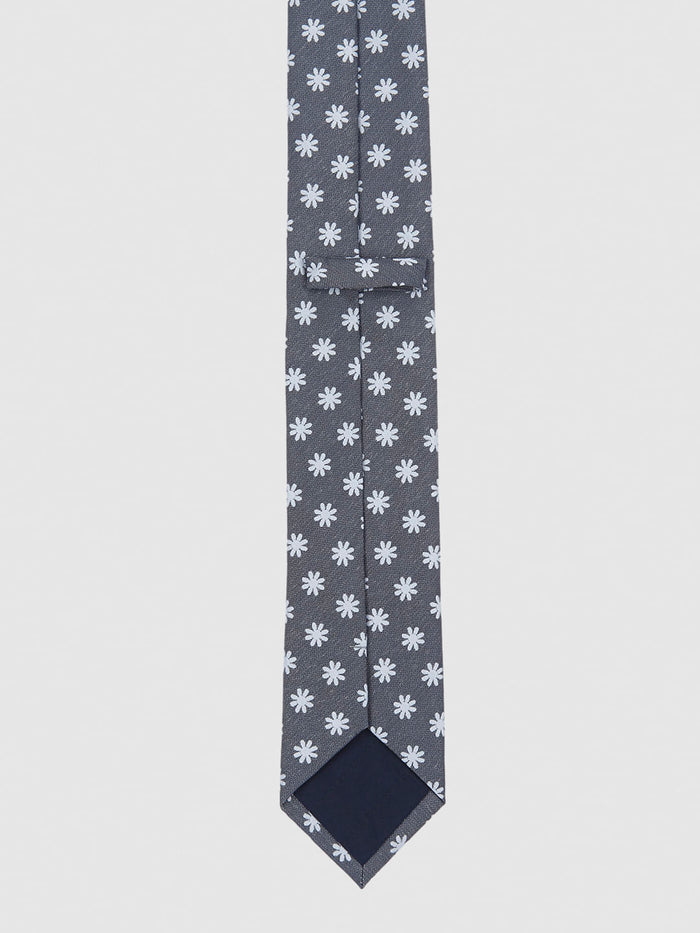Grey Printed Tie