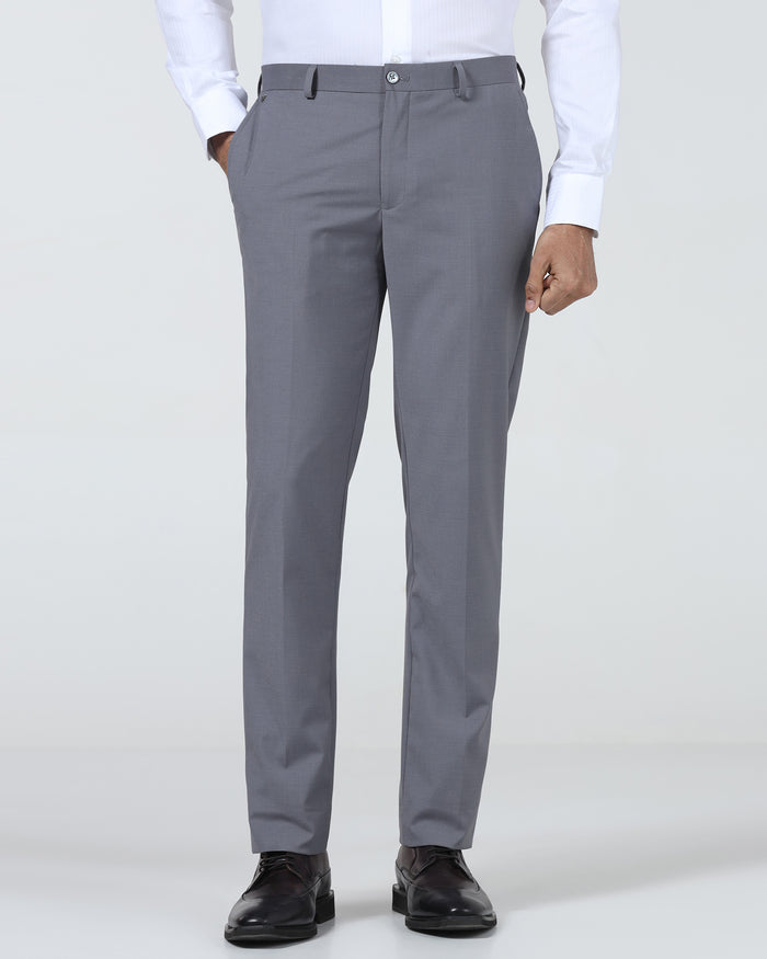 Grey Textured Trouser - Bernardo