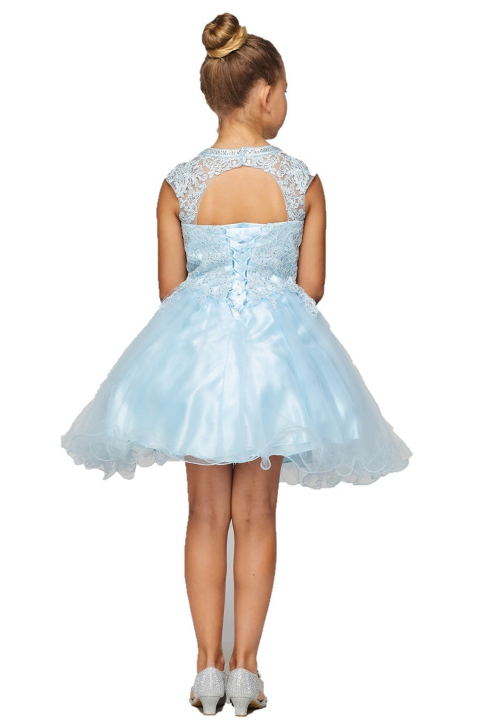 Halter Lace Stone Tulle Party Dress by Cinderella Couture USA 5083