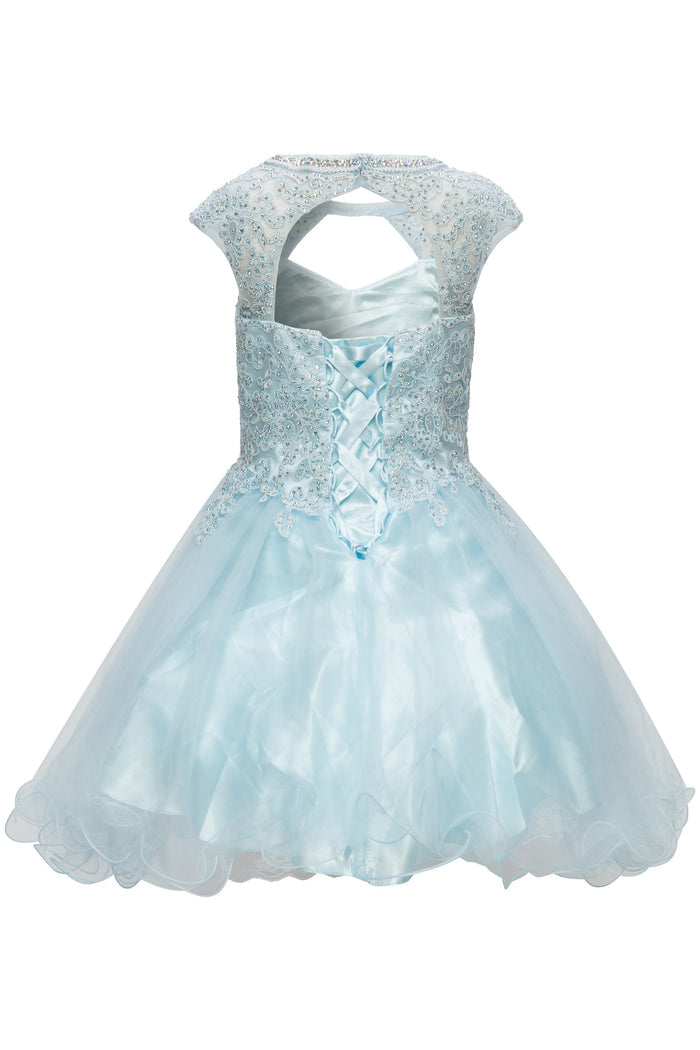 Halter Lace Stone Tulle Party Dress by Cinderella Couture USA 5083