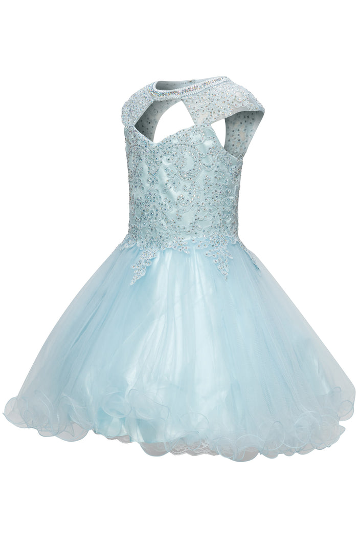 Halter Lace Stone Tulle Party Dress by Cinderella Couture USA 5083