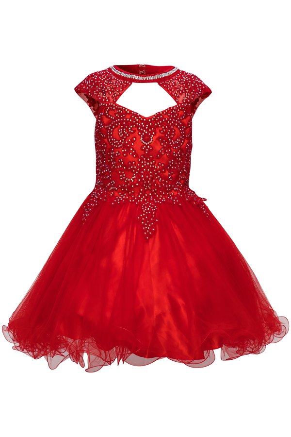 Halter Lace Stone Tulle Party Dress by Cinderella Couture USA 5083