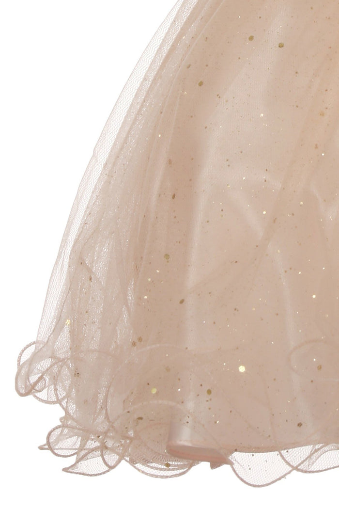 Halter Rhinestone Tulle Girl Party Dress by Cinderella Couture USA 5090