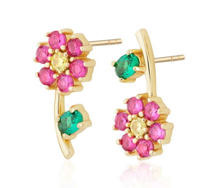 Hannah Martin Mismatched Flower Stud Earrings