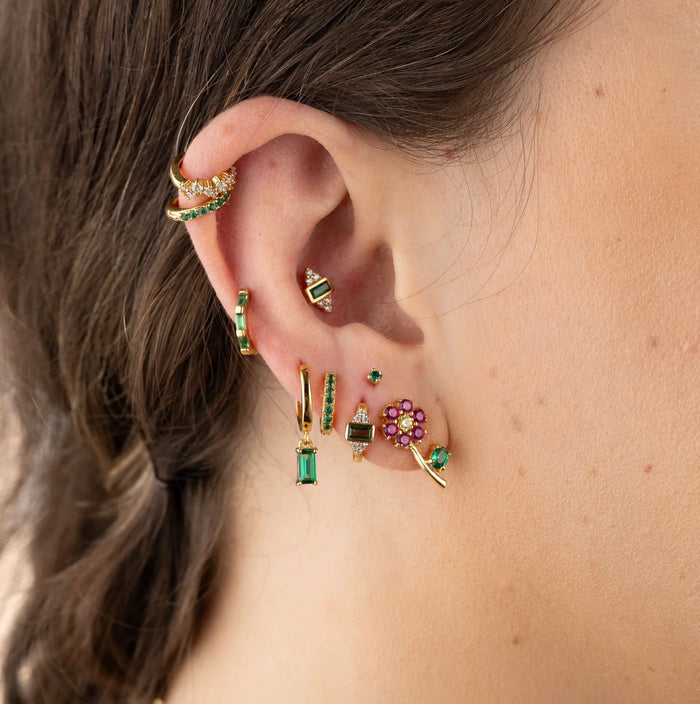 Hannah Martin Mismatched Flower Stud Earrings