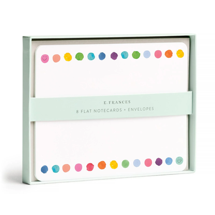 Happy Dots Flat Notecards Set 8