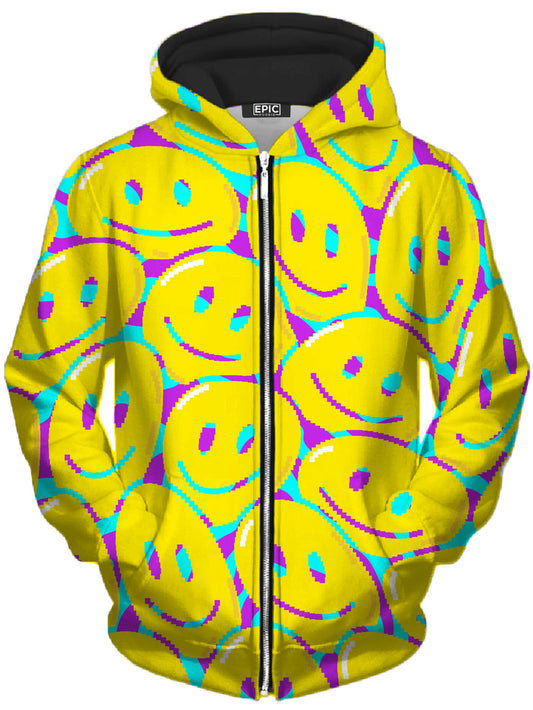 Happy Tabs Unisex Zip-Up Hoodie Noctum X Truth Epic Hoodie