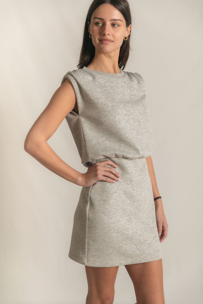 Heather Grey Butter Modal Muscle Tee Mini Dress