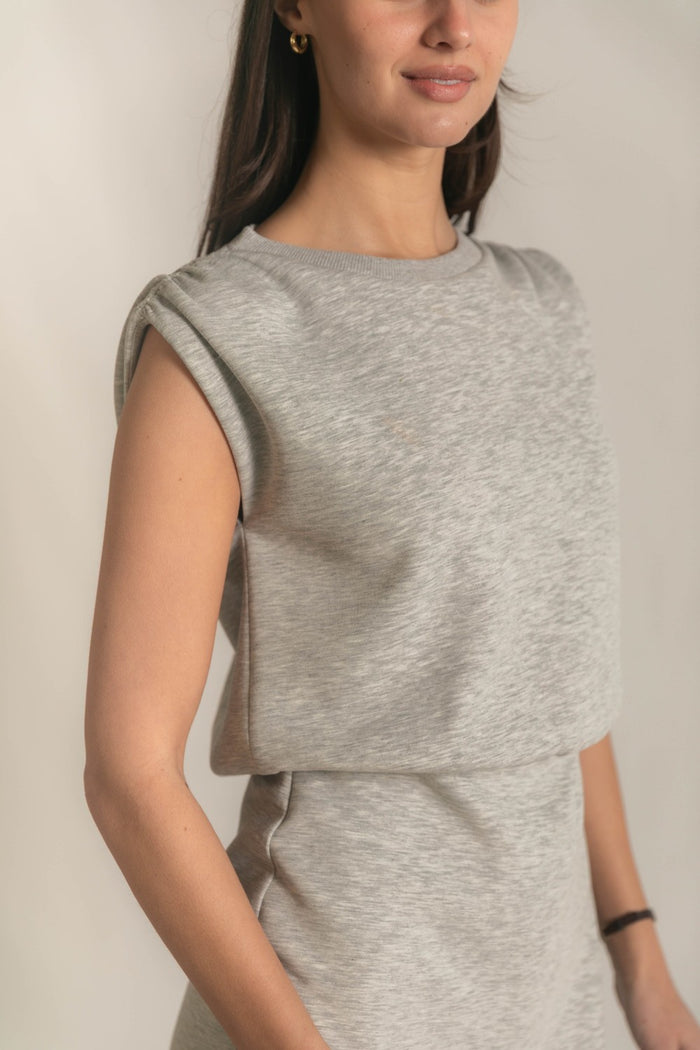 Heather Grey Butter Modal Muscle Tee Mini Dress