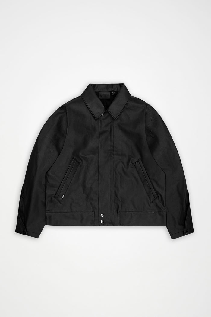 RAINS Heavy Woven Overshirt Black Long Sleeve