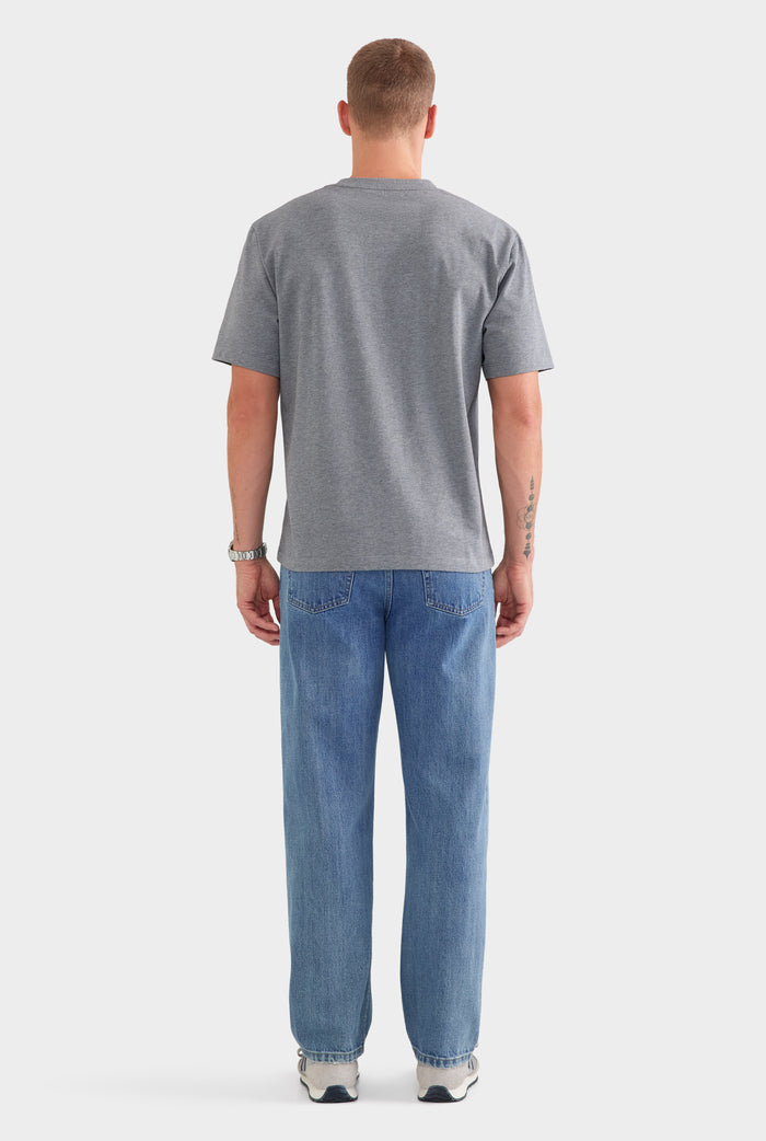 Heavyweight Standard Cotton T Shirt - Dark Grey Marl