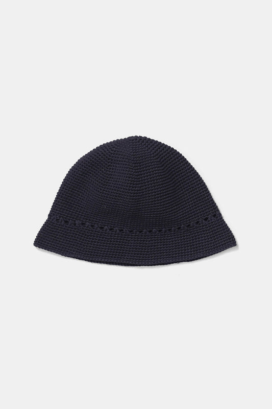 HEMP CROCHET HAT BLACK - DEN