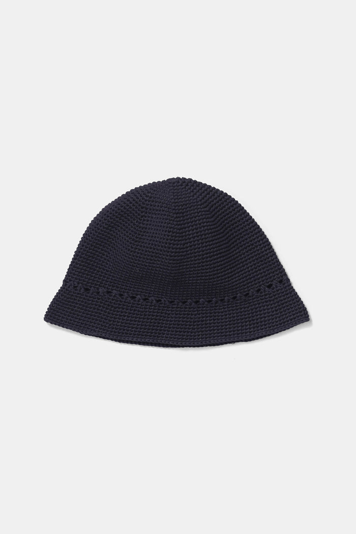 HEMP CROCHET HAT BLACK - DEN