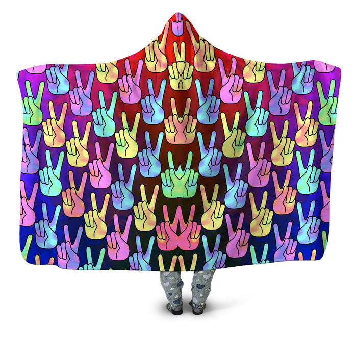 Hippy Trippy Hooded Blanket Sartoris Art Epic Hoodie