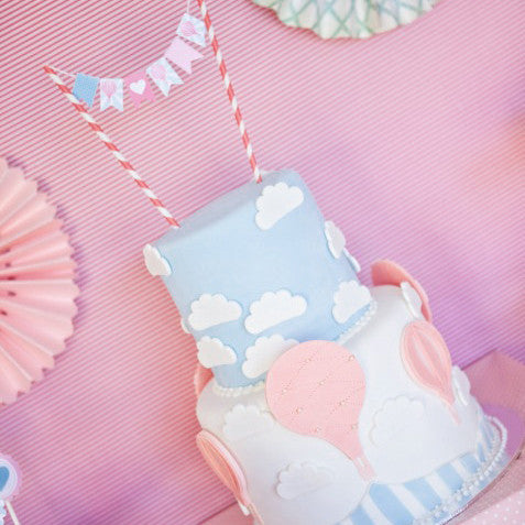 Hot Air Balloon Birthday Party Cake Bunting