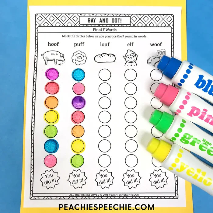 I Can Say the F and V Sounds: Articulation Workbook - Materials peachiespeechie.com