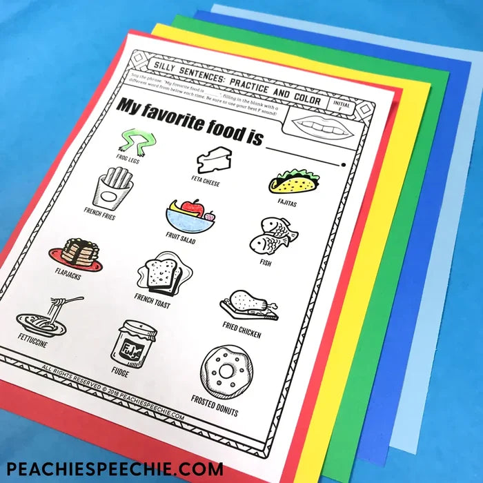 I Can Say the F and V Sounds: Articulation Workbook - Materials peachiespeechie.com