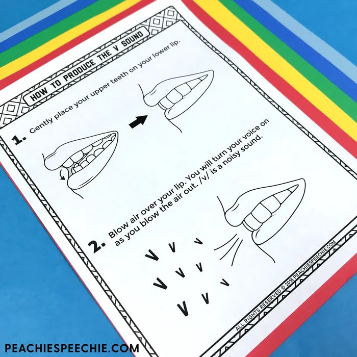 I Can Say the F and V Sounds: Articulation Workbook - Materials peachiespeechie.com