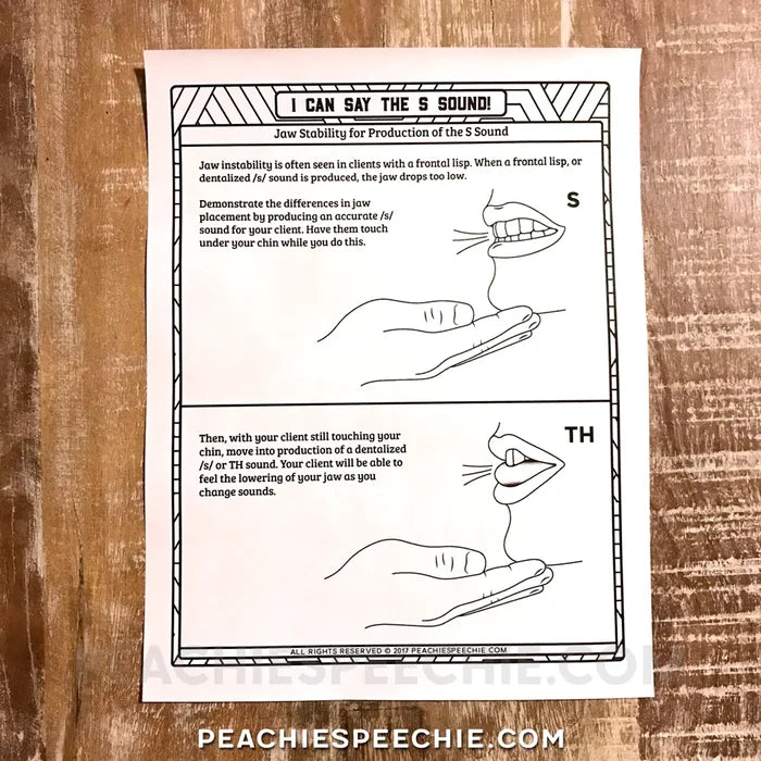 I Can Say the S Sound: Articulation Workbook - Materials peachiespeechie.com
