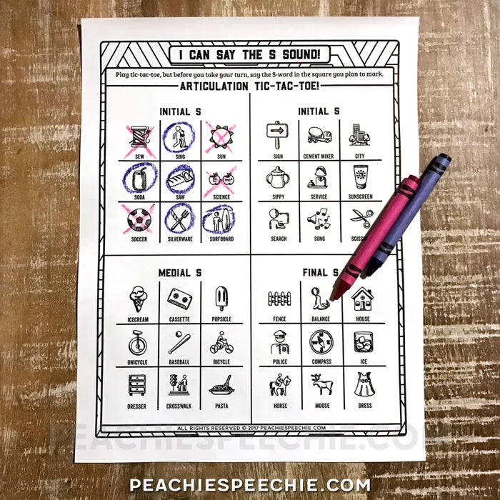 I Can Say the S Sound: Articulation Workbook - Materials peachiespeechie.com