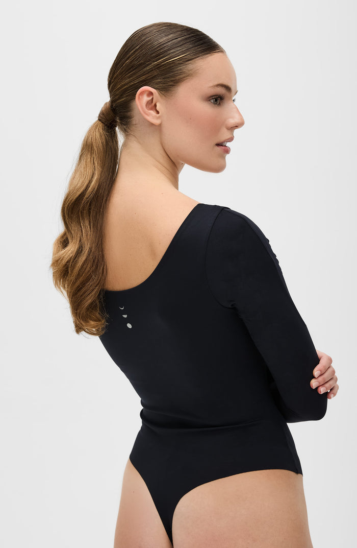 Iconic Compression Long Sleeve Bodysuit - Thong