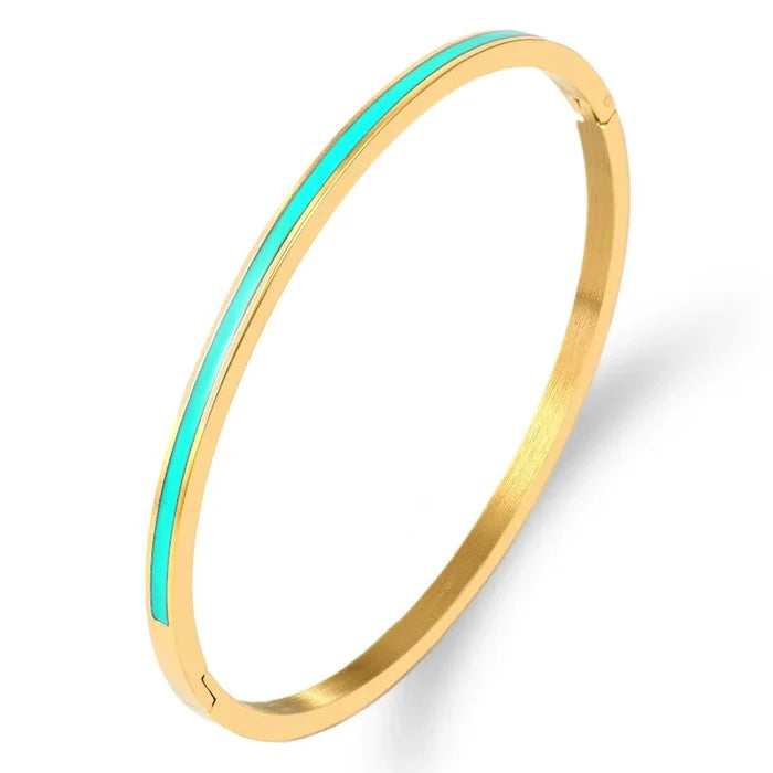 India Enamel Stripe cuff  Bracelet