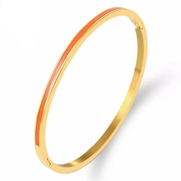 India Enamel Stripe cuff  Bracelet