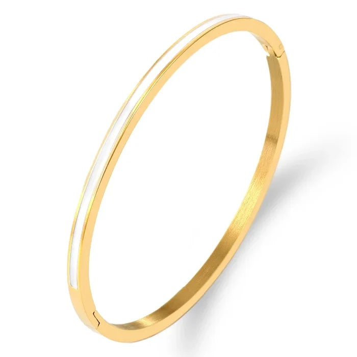 India Enamel Stripe cuff  Bracelet