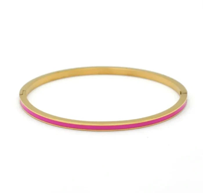 India Enamel Stripe cuff  Bracelet