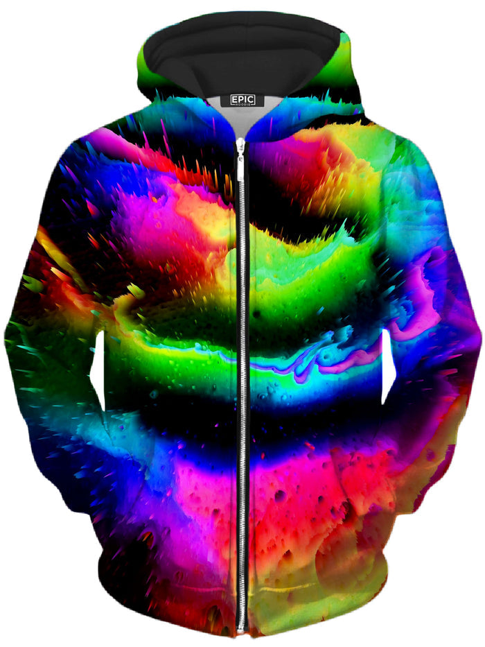 Intergalactic Rush Unisex Zip-Up Hoodie Psychedelic Pourhouse Epic Hoodie