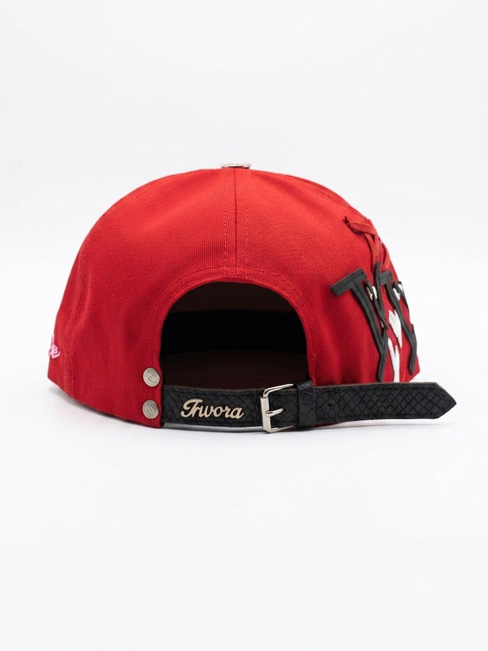 INVORA RED “IVA” DISTRESSED HAT