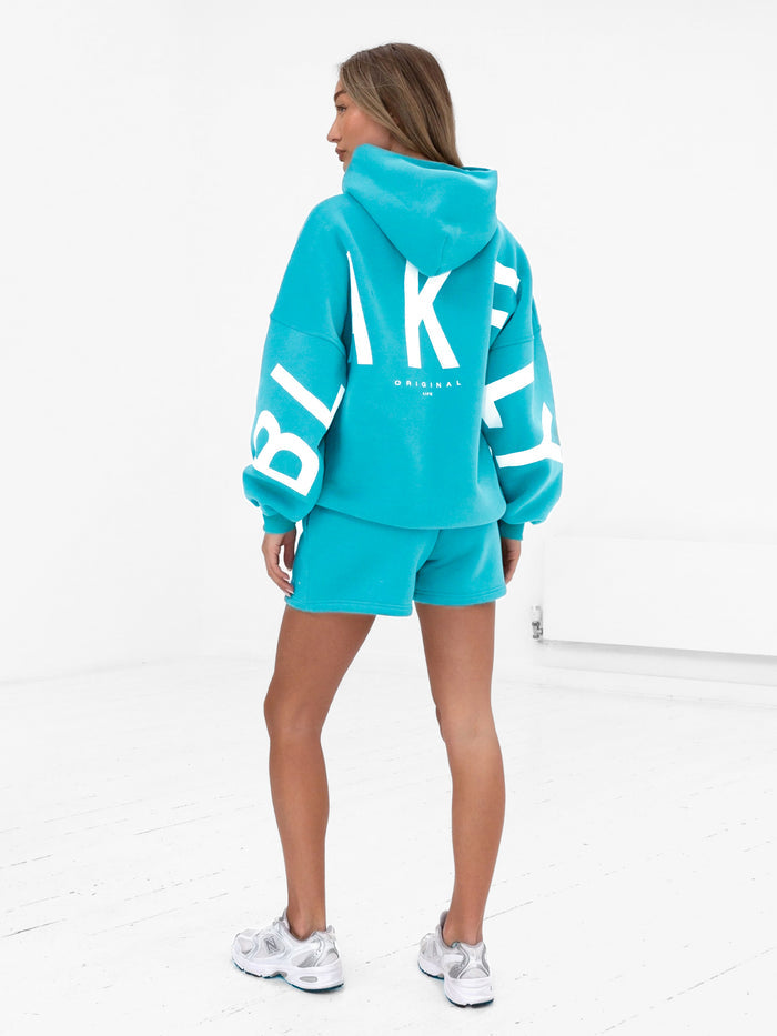 Isabel Jogger Shorts - Aqua