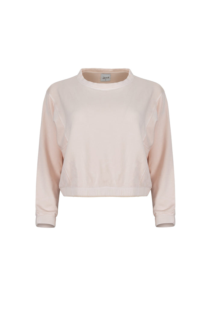 Ivy Boxy Cropped Modal Pullover - Rose Quartz