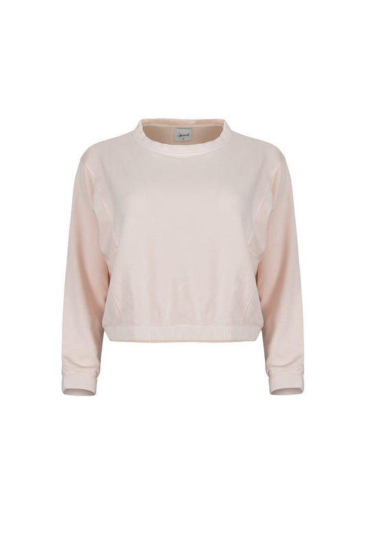 Ivy Boxy Cropped Modal Pullover - Rose Quartz