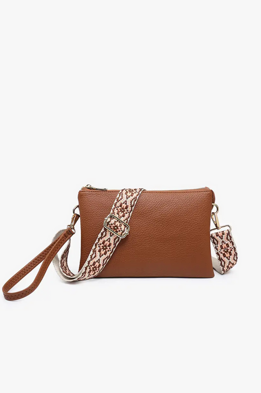 Izzy Crossbody with Guitar Strap in Brown