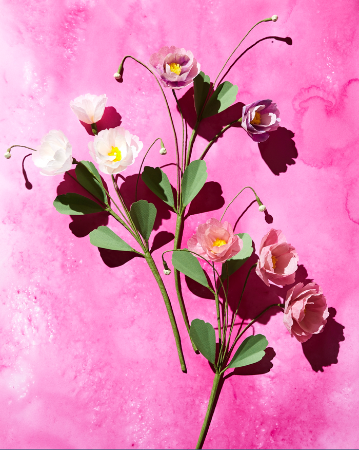 Japanese Anemone Paper Flower - Double Bloom