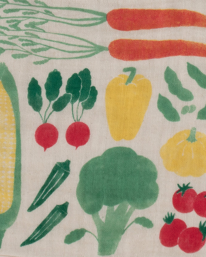 Japanese Handkerchief, Quadrupled Layered Gauze, Musubi Organic, Vegetable Multi