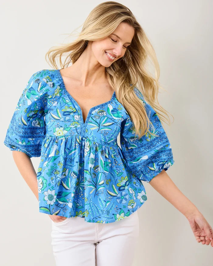 Jasmine Blouse in Painter's Garden