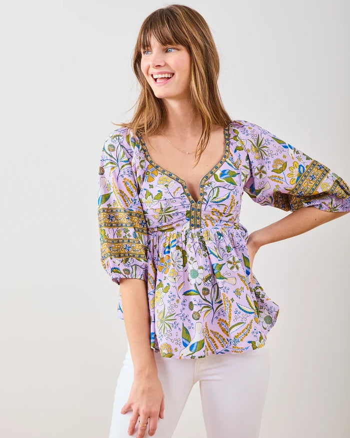 Jasmine Blouse in Painter's Garden