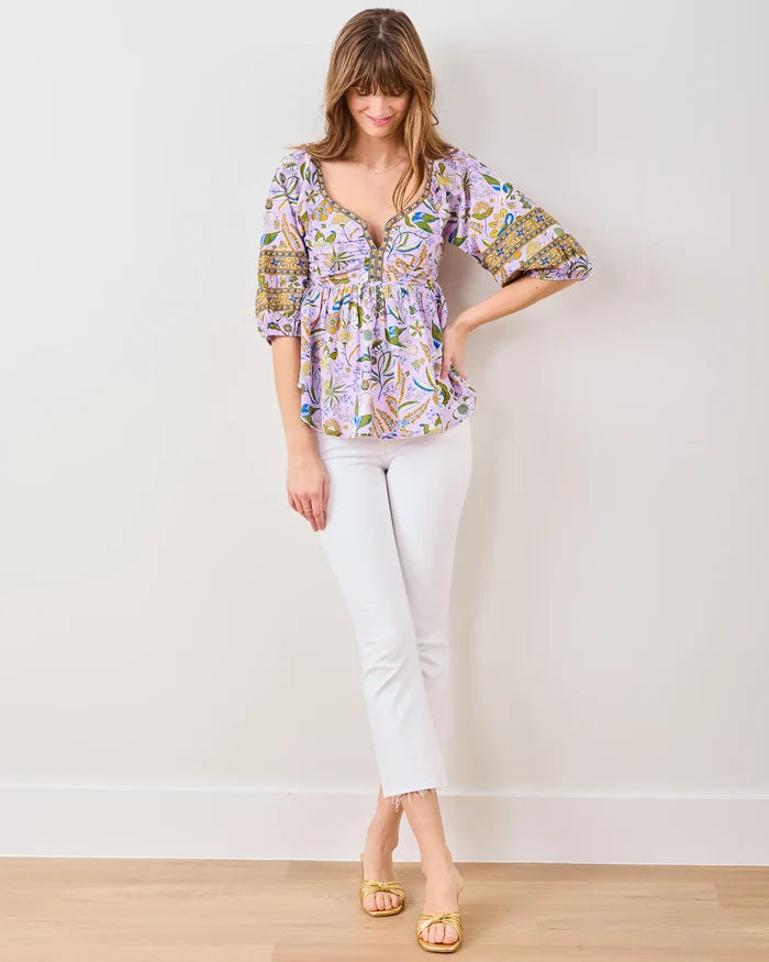 Jasmine Blouse in Painter's Garden