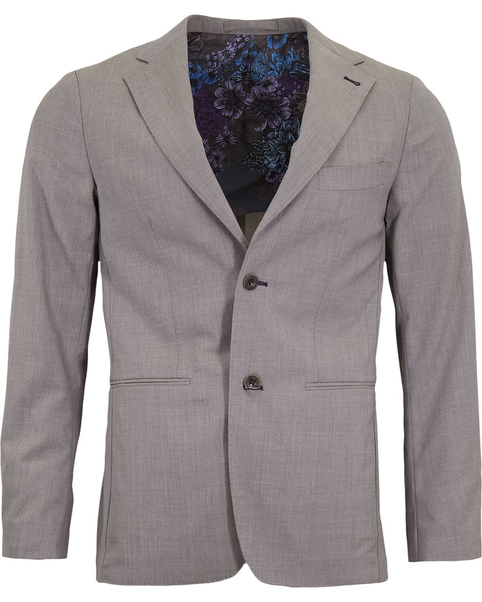 JUDD HALF LINED TAILORED WOOL BLAZER - OAK BROWN