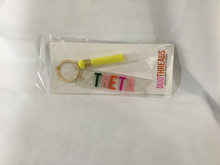 Kappa Alpha Theta Multicolored Keychain